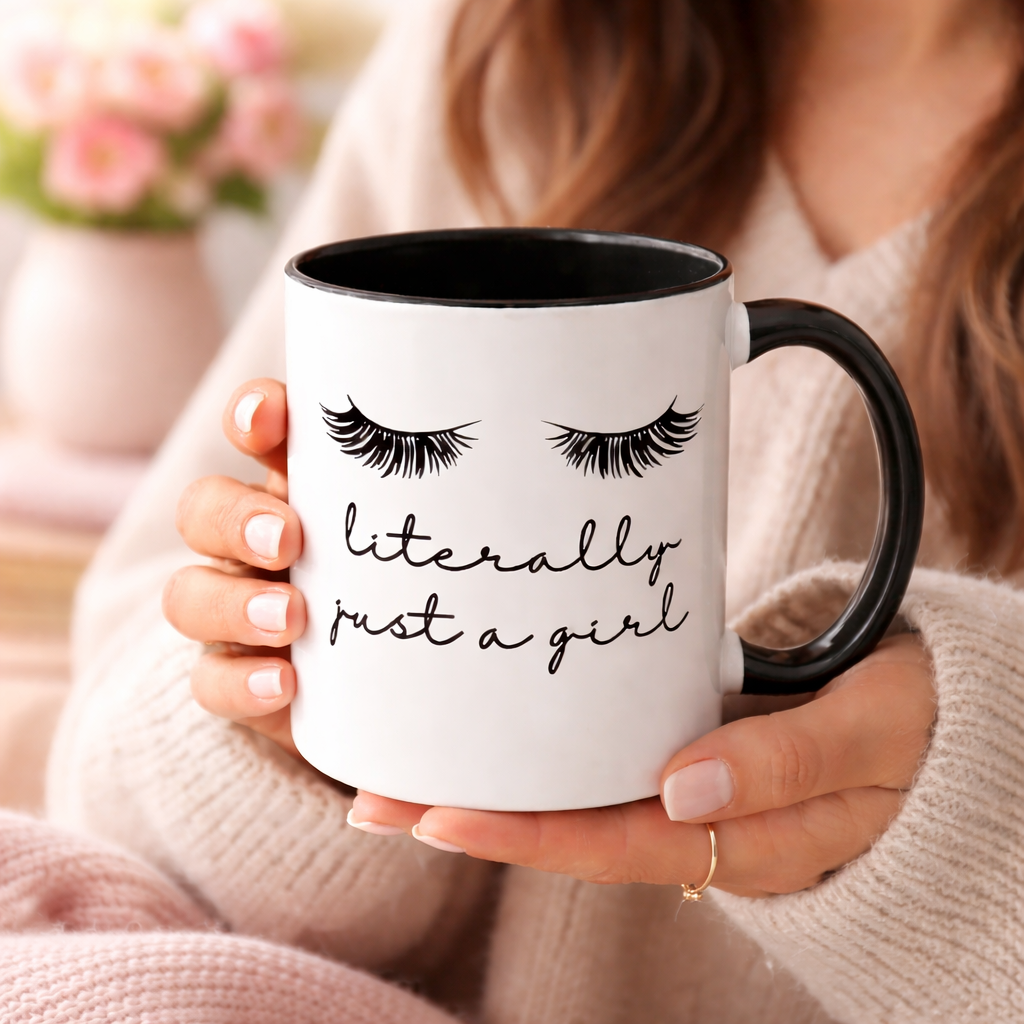 "Literally Just a Girl" Mug (Black)