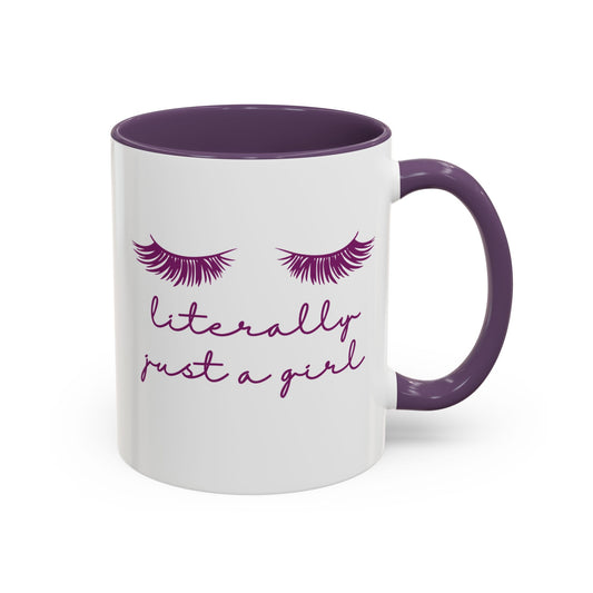 "Literally Just a Girl" Mug (Purple)