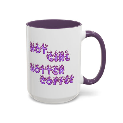 Hot Girl Hotter Coffee (Purple)