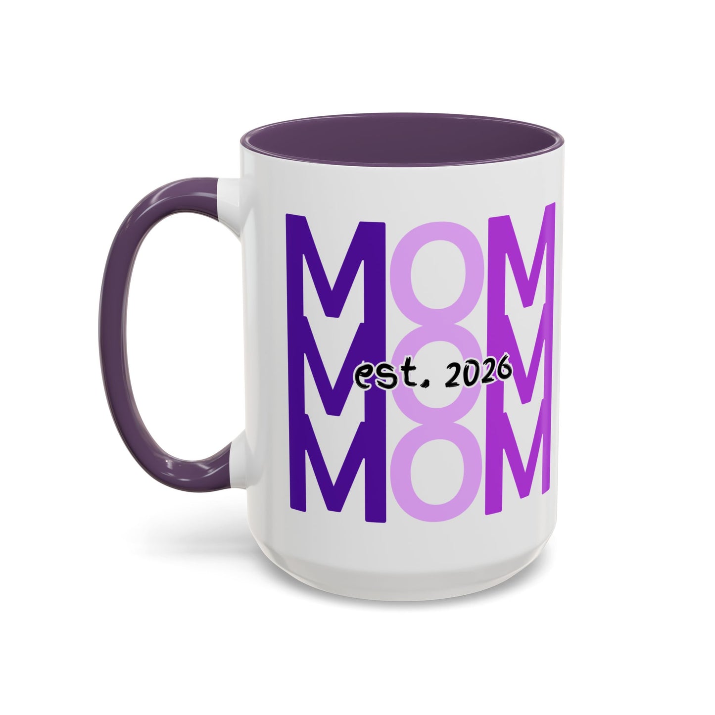 "Mom Est. 2026" Mug (Purple)