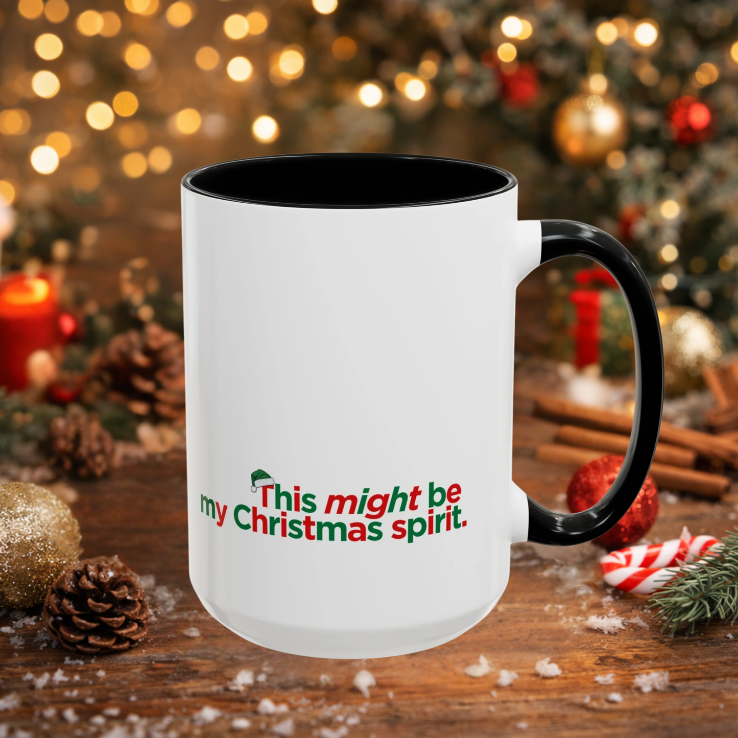 "This Might Be My Christmas Spirit" Mug (Black)
