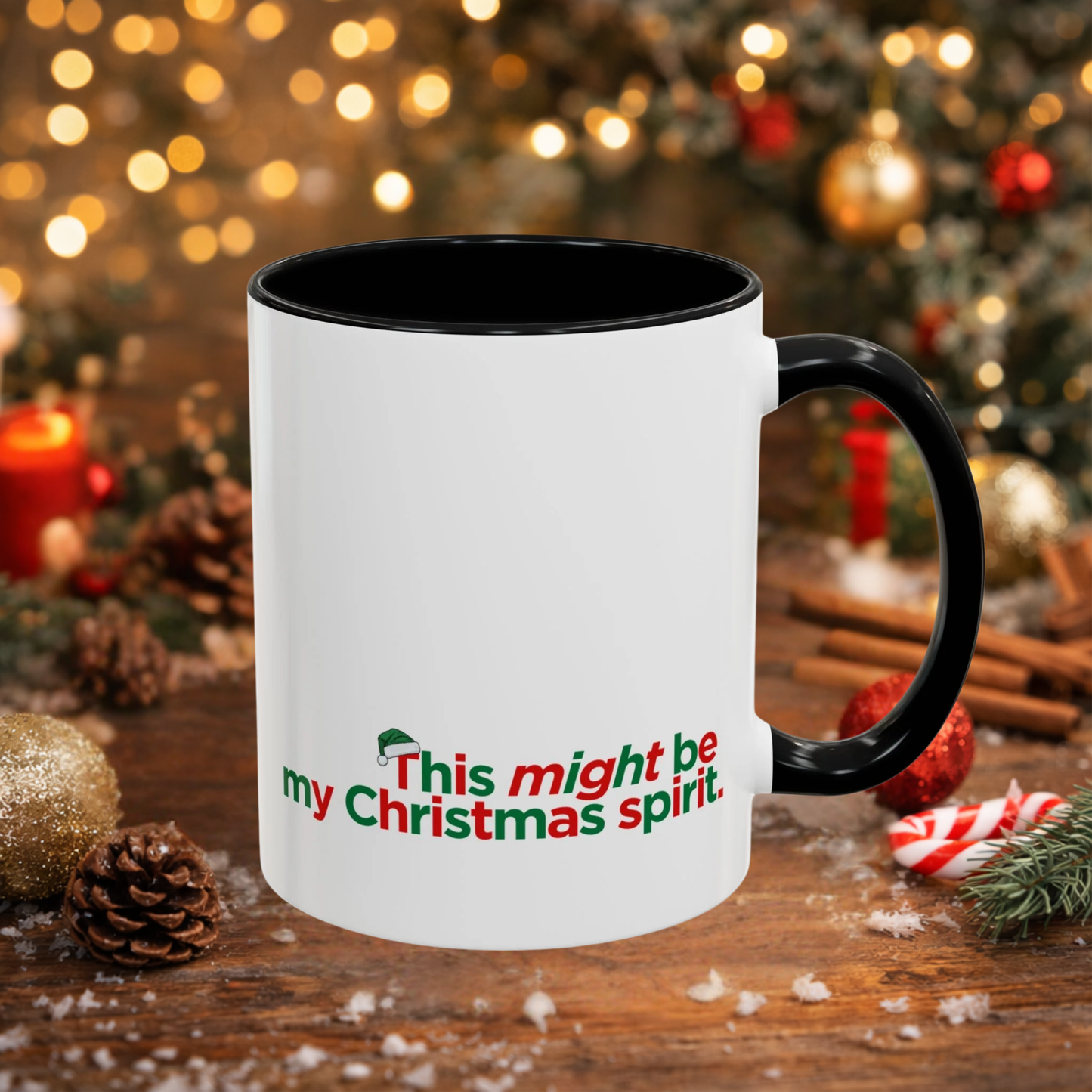 "This Might Be My Christmas Spirit" Mug (Black)