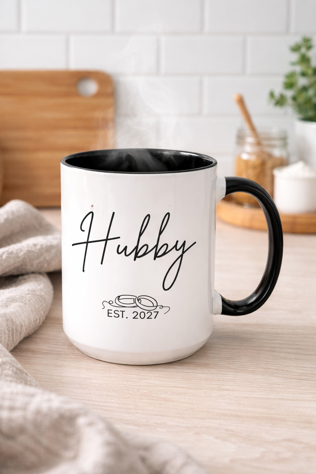 "Hubby Est. 2027" Mug (Modern)