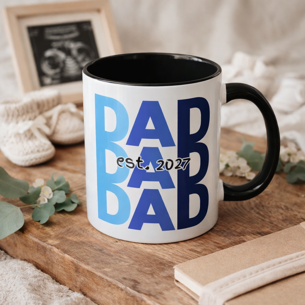 "Dad Est. 2027" Mug (Black)