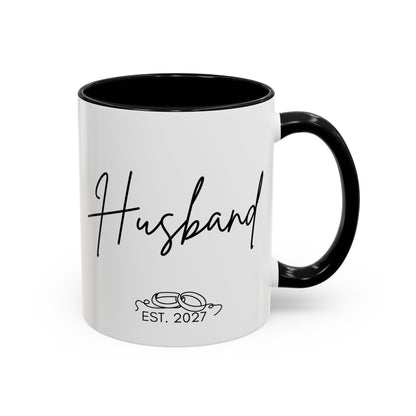 "Husband Est. 2027" Mug (Modern)
