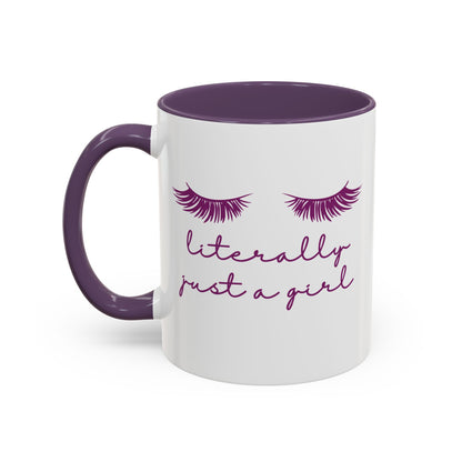 "Literally Just a Girl" Mug (Purple)