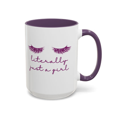 "Literally Just a Girl" Mug (Purple)