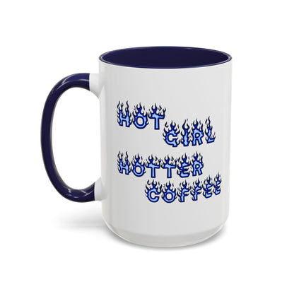 Hot Girl Hotter Coffee (Blue)