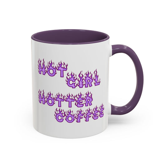 Hot Girl Hotter Coffee (Purple)